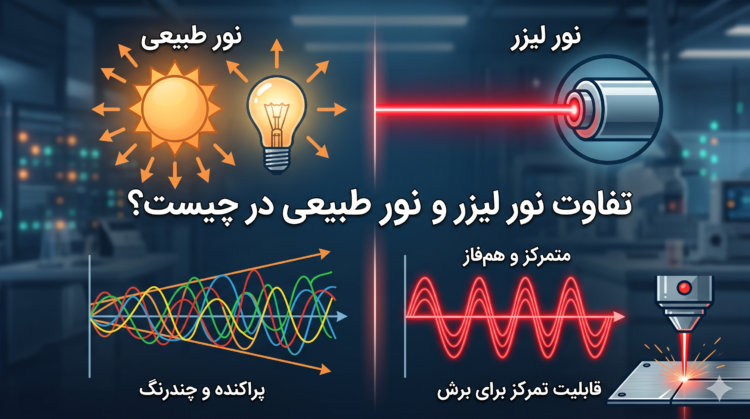 تفاوت نور لیزر و نور طبیعی