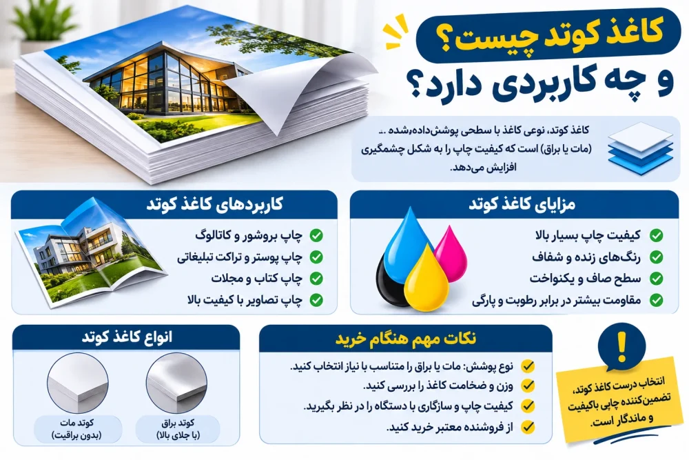 اینفوگرافیک: کاغذ کوتد چیست و چه کاربردی دارد؟